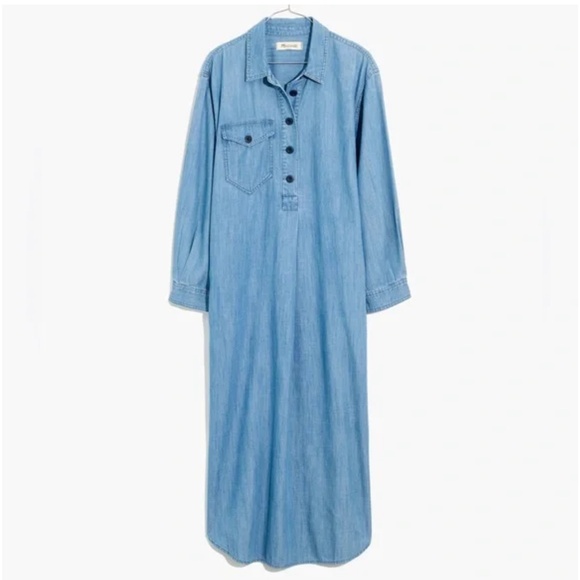 Madewell - Denim Utility Popover Dress in Midhurst Wash - XS - Picture 3 of 10